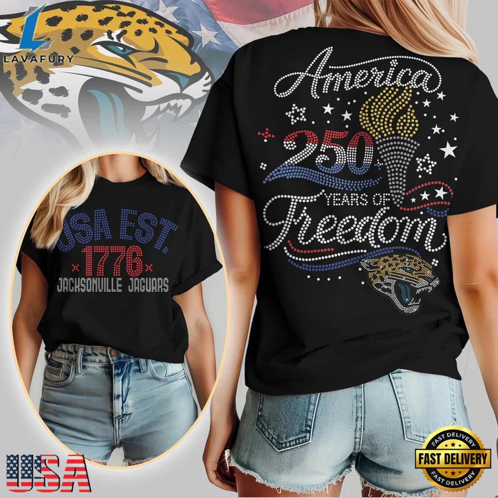 NFL Jacksonville Jaguars 250 Years Independence Day 2026 T Shirt