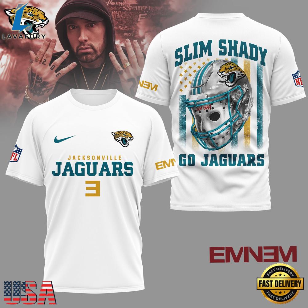 Jacksonville Jaguars NFL Eminem Fan 3D T-Shirt