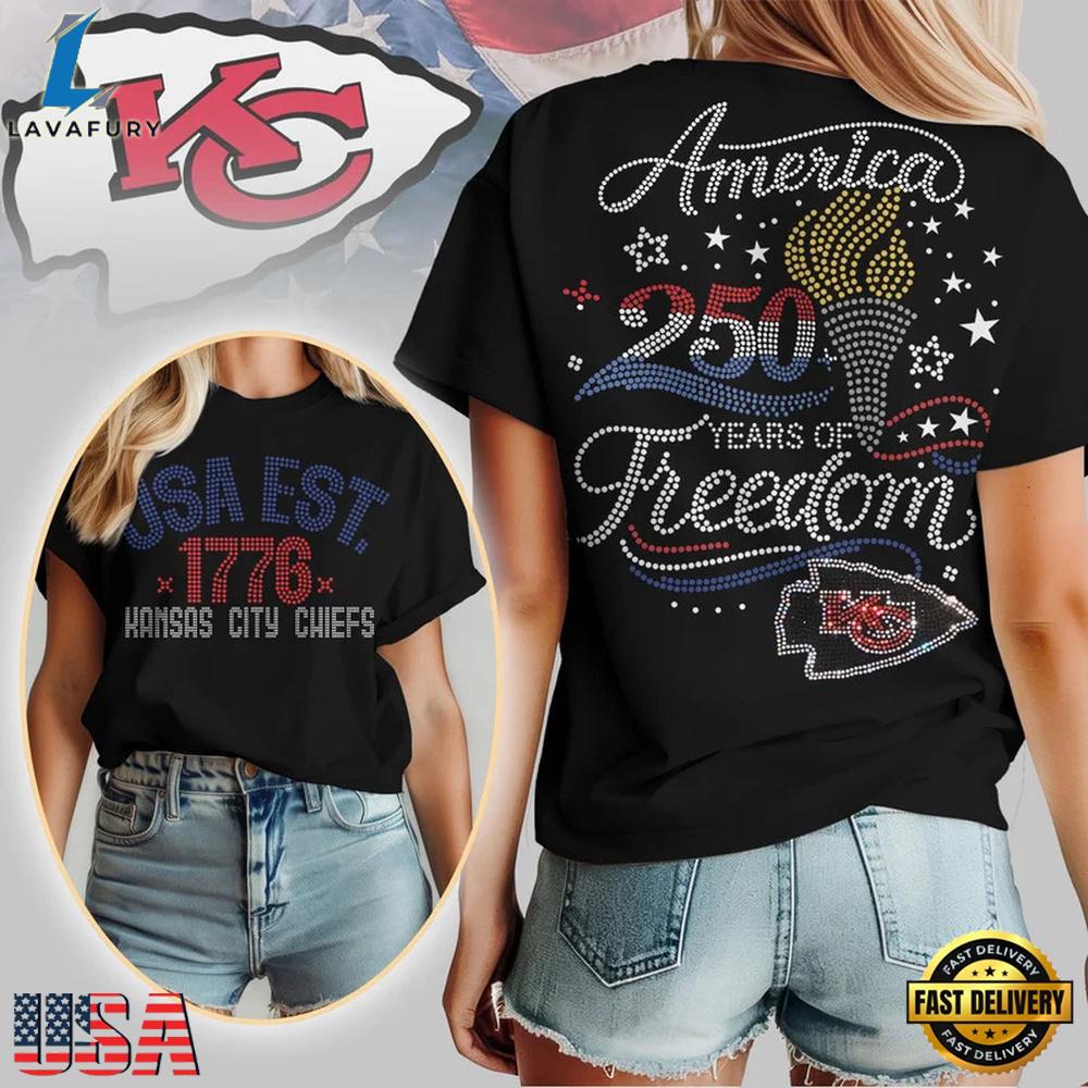 NFL Kansas City Chiefs 250 Years Independence Day 2026 T Shirt