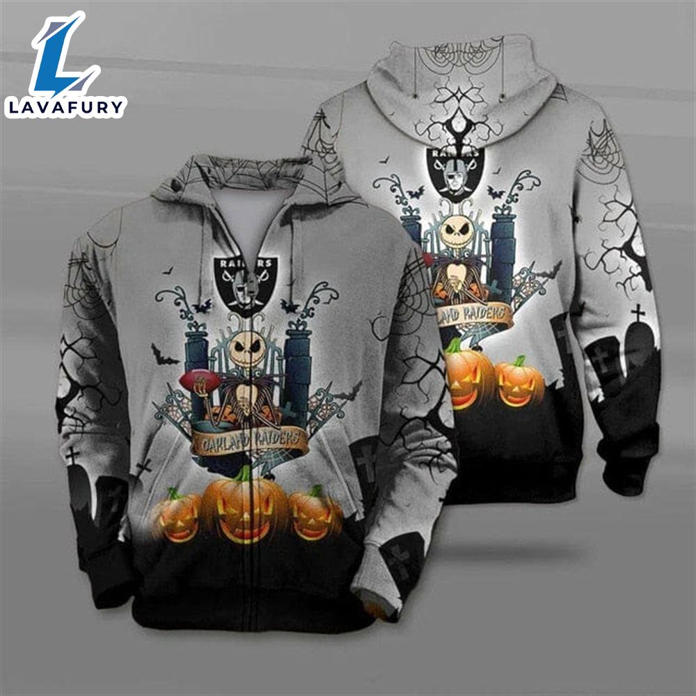 Las Vegas Raiders Jack Skellington Halloween Unisex - Jack Skellington Hoodie