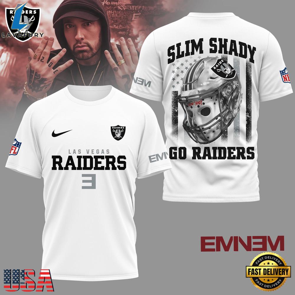 Las Vegas Raiders NFL Eminem Fan 3D T-Shirt