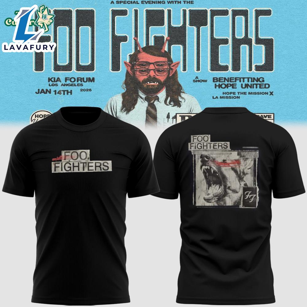 Limited Edition Foo Fighters 2026 Tour LA Merch TShirt For Man And