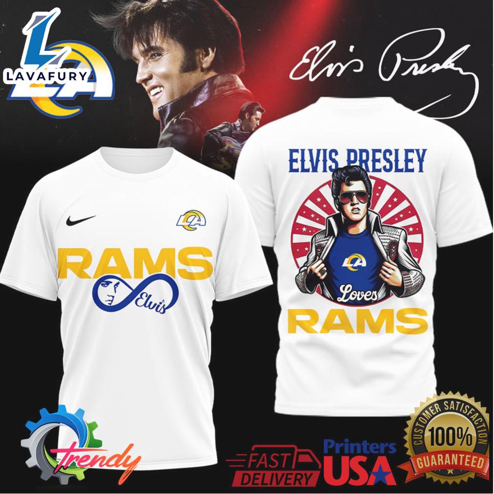 Los Angeles Rams Elvis Presley King Of Rock And Roll Tshirt For Man And