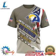 Los Angeles Rams Veteran Proud To Have Served Military Tshirt For Man And