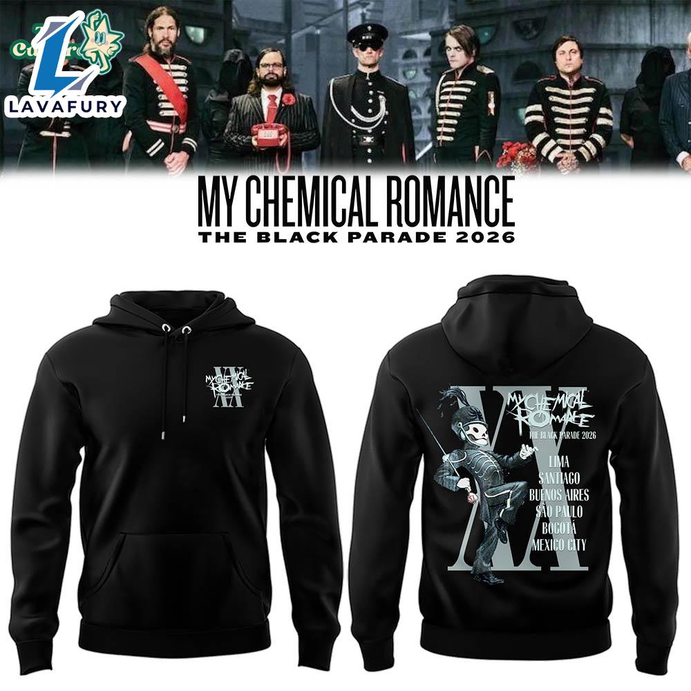 MCR The Black Parade 2026 Tour Hoodie Black For Man And
