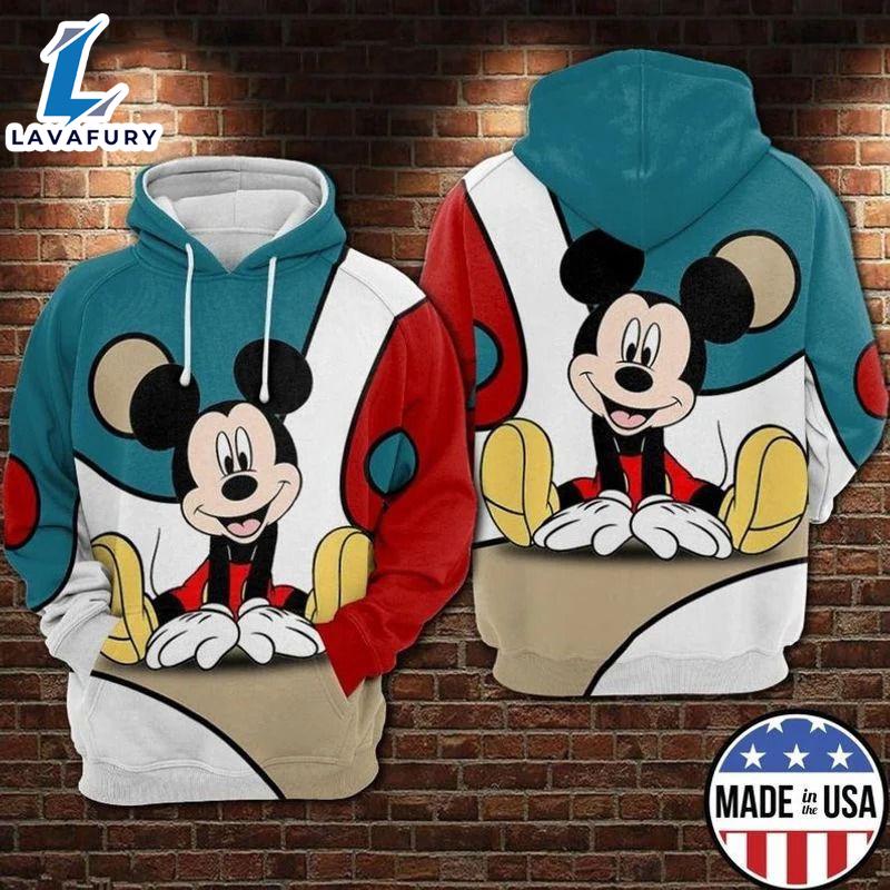 Mickey Full Printing Hoodie Walt Disney Full Printing 2 3d Hoodie 2 - Shirts Gift for Mickey Fans
