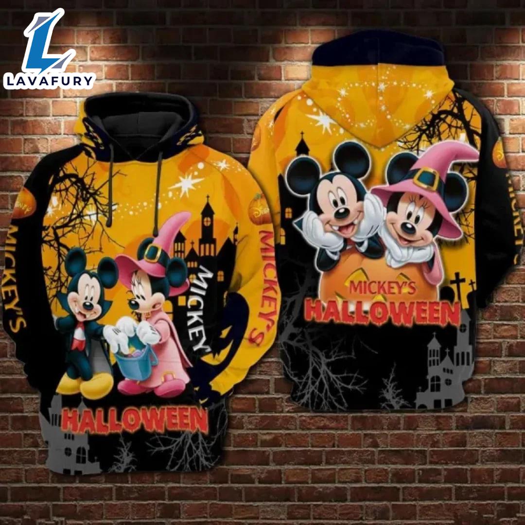 Mickey Mouse Halloween 3d Print Hoodie Unisex Casual