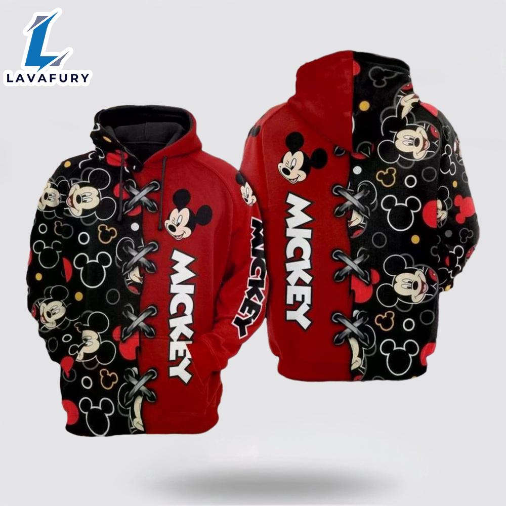 Mickey Mouse Over Print 3D Hoodie Sporty Casual Hoodies - Mickey 3D Shirts Gift