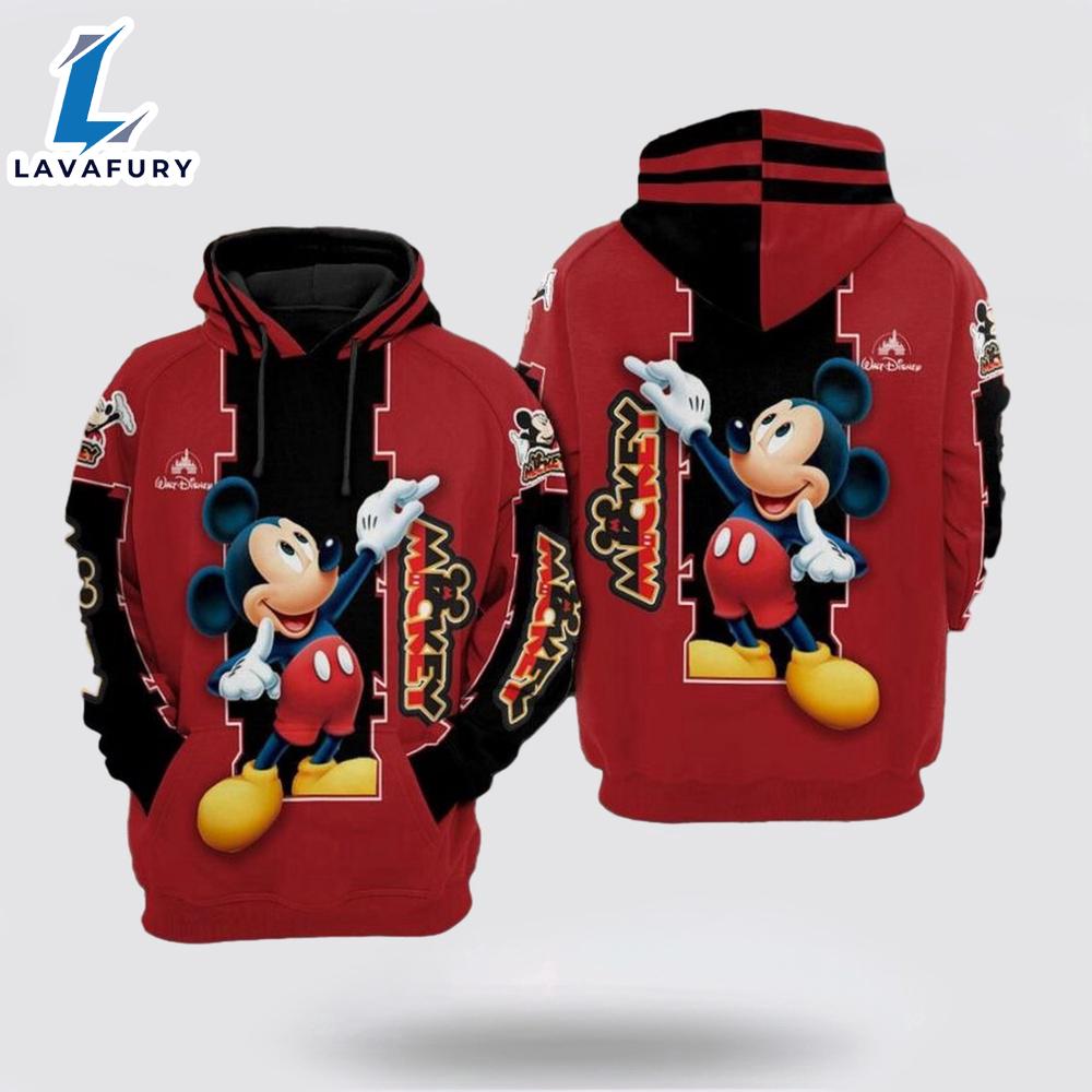 Mickey Mouse Over Print 3D Hoodie Stylish Hoodies Galore - Mickey 3D Shirts Gift