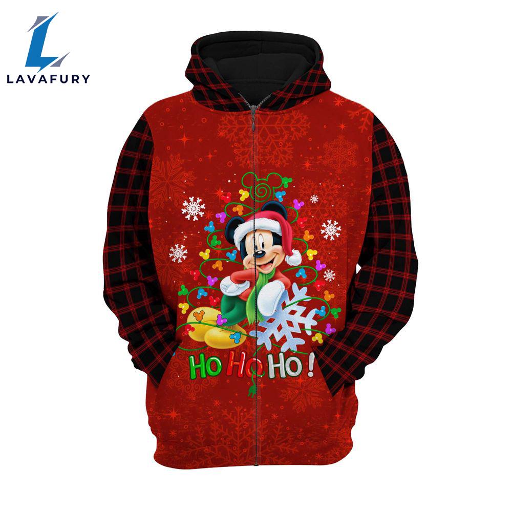 Mickey Mouse Red Christmas 3D Hoodies - Gift for Mickey Fans