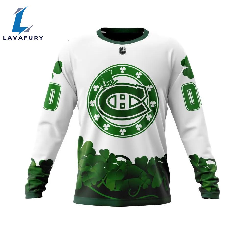 Montreal Canadiens Happy St.Patrick Days Jersey Long Sleeved Sweatshirt