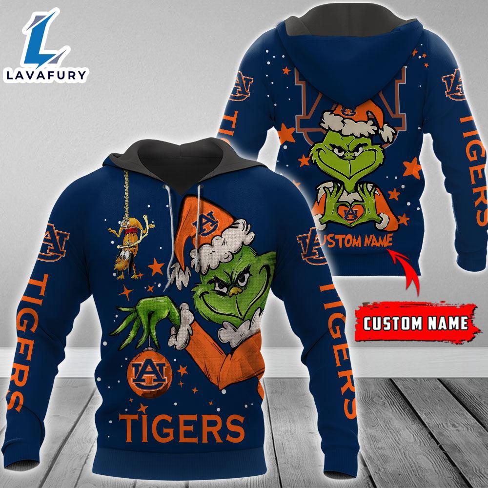Ncaa Auburn Tigers Football Team The Grinch Custom Name Hoodie Gift Christmas
