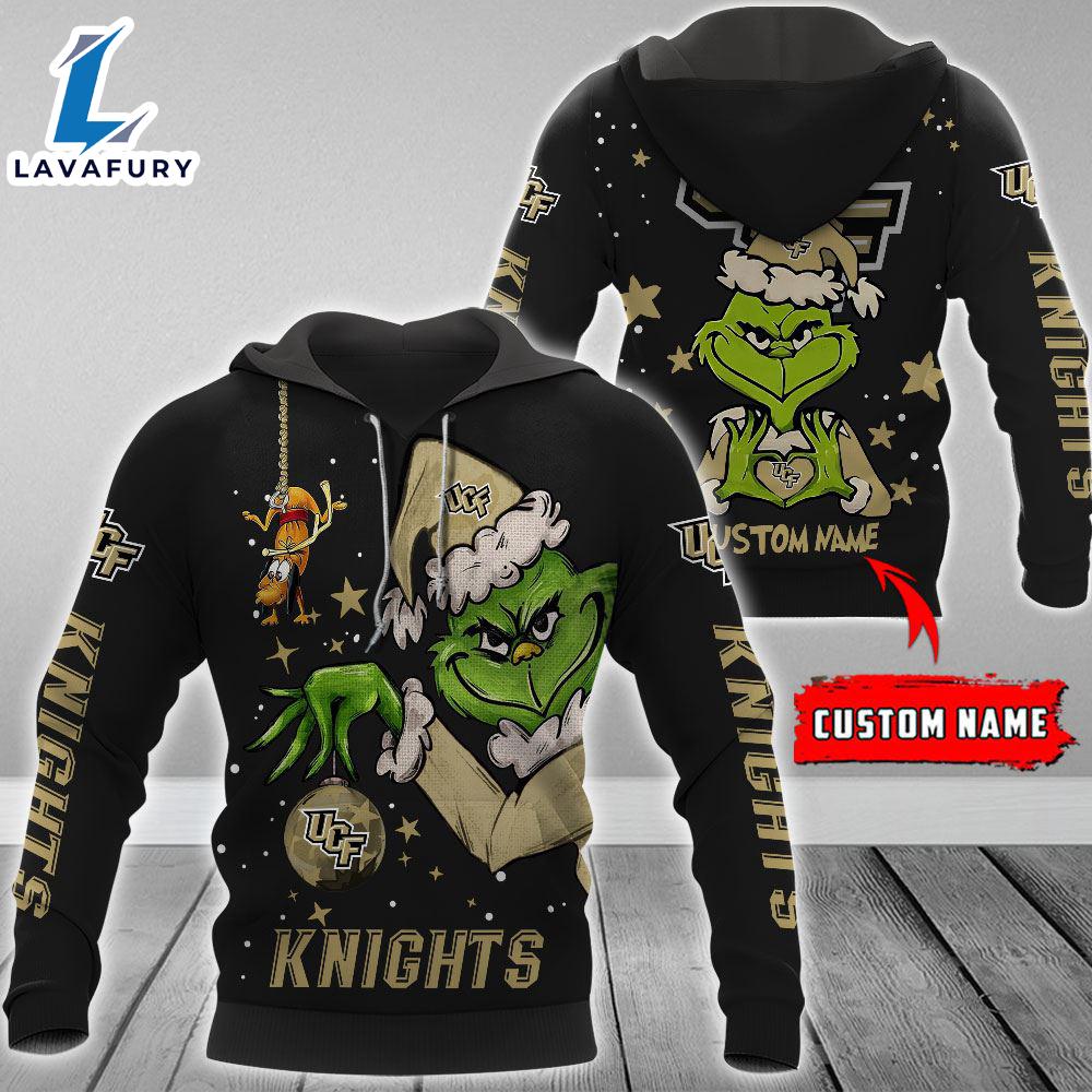 Ncaa Ucf Knights Football Team The Grinch Custom Name Hoodie Gift Christmas