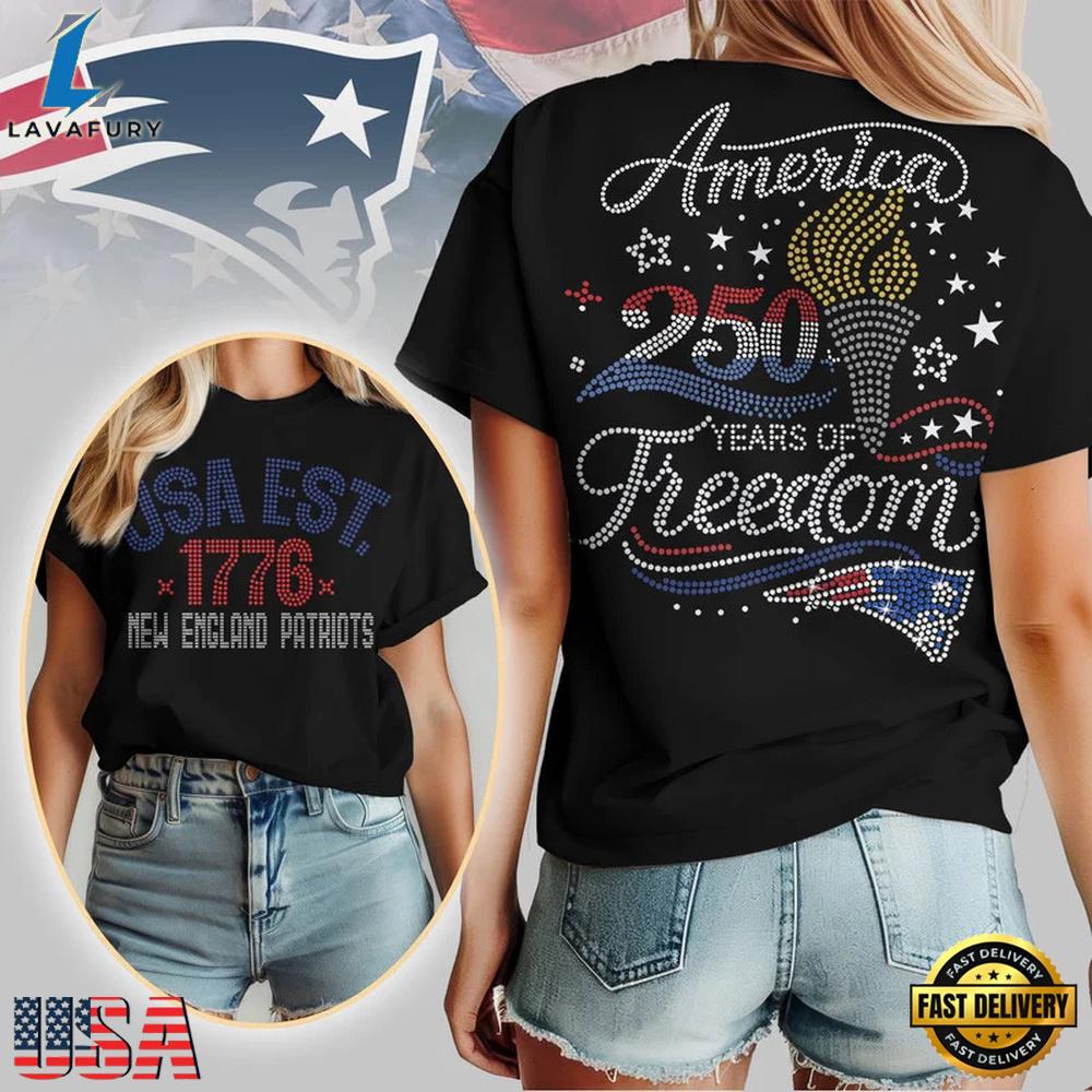 NFL New England Patriots 250 Years Independence Day 2026 T Shirt