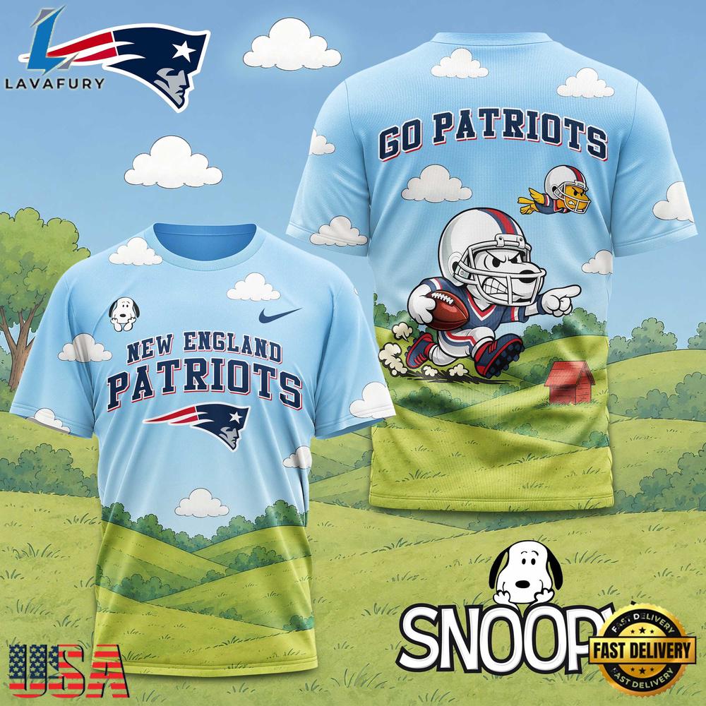 New England Patriots NFL Snoopy New 2026 All Over Print T Shirt