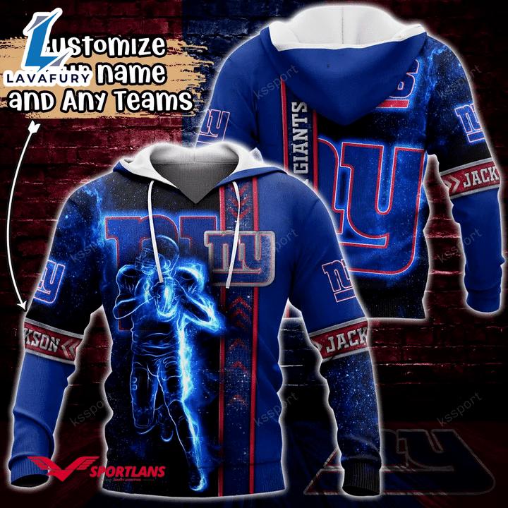 New York Giants NFL Custom Name 3D Hoodie Teams Shirt For Fans Gift Sport