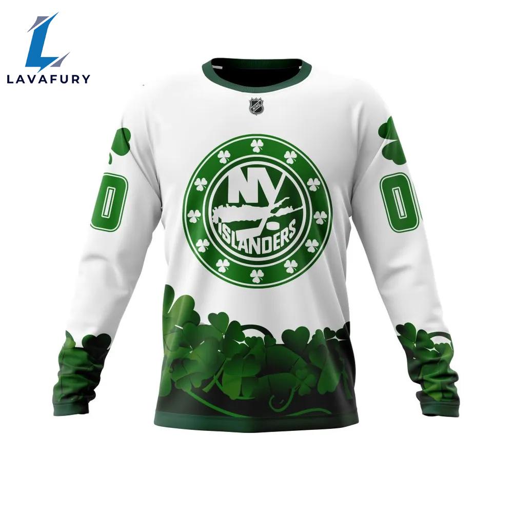 New York Islanders Happy St.Patrick Days Jersey Long Sleeved Sweatshirt