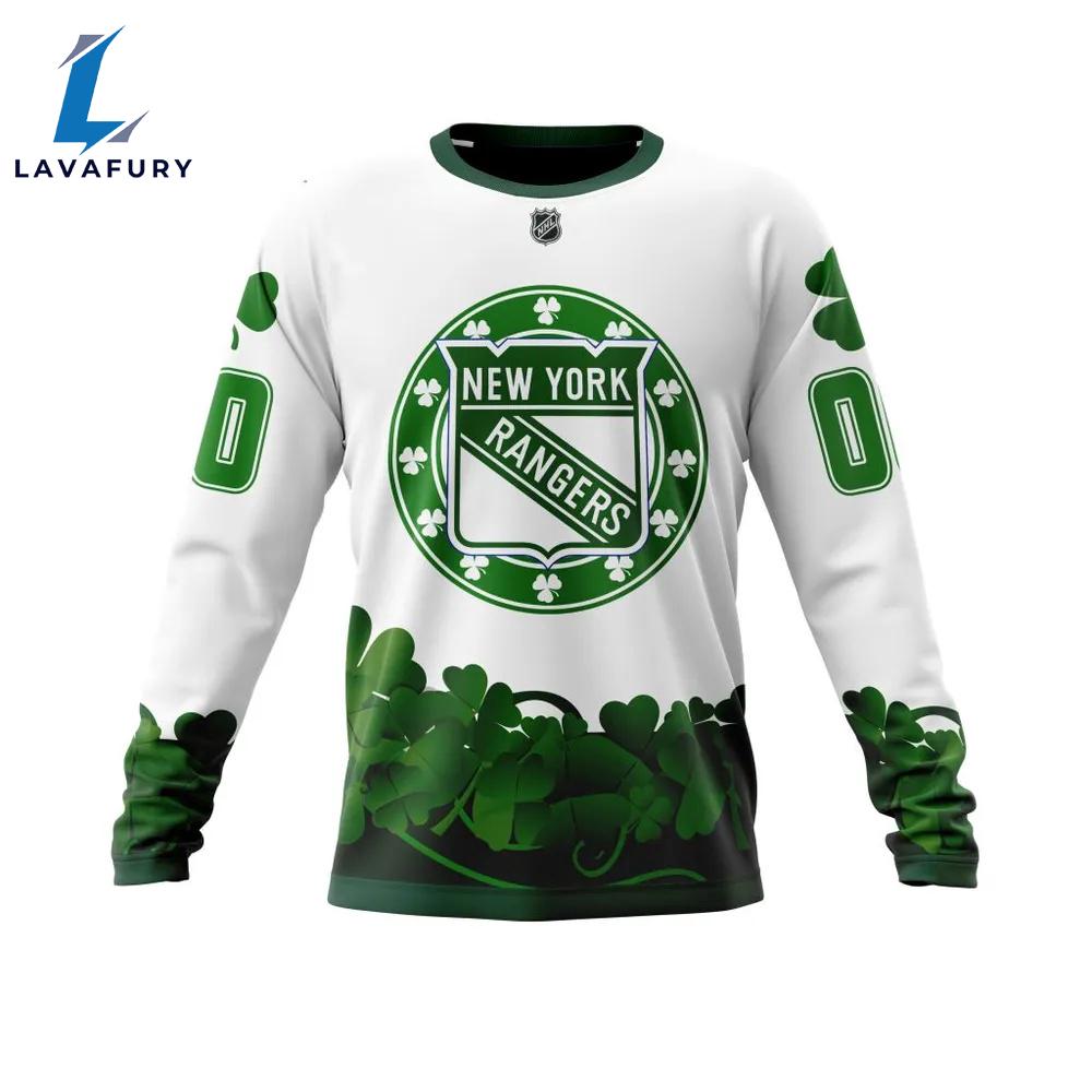 New York Rangers Happy St.Patrick Days Jersey Long Sleeved Sweatshirt