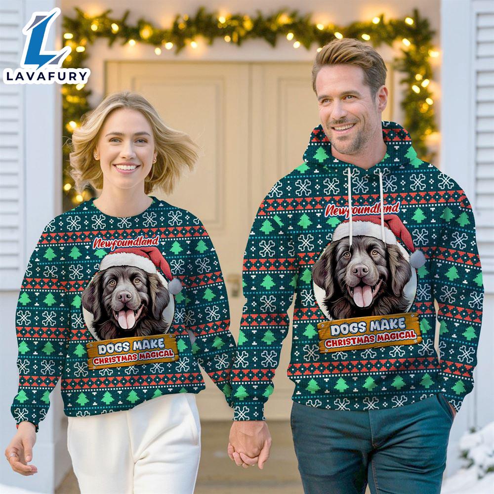Newfoundland Dog Make Christmas Magical Christmas Sweatshirt & Hoodie Gift Christmas