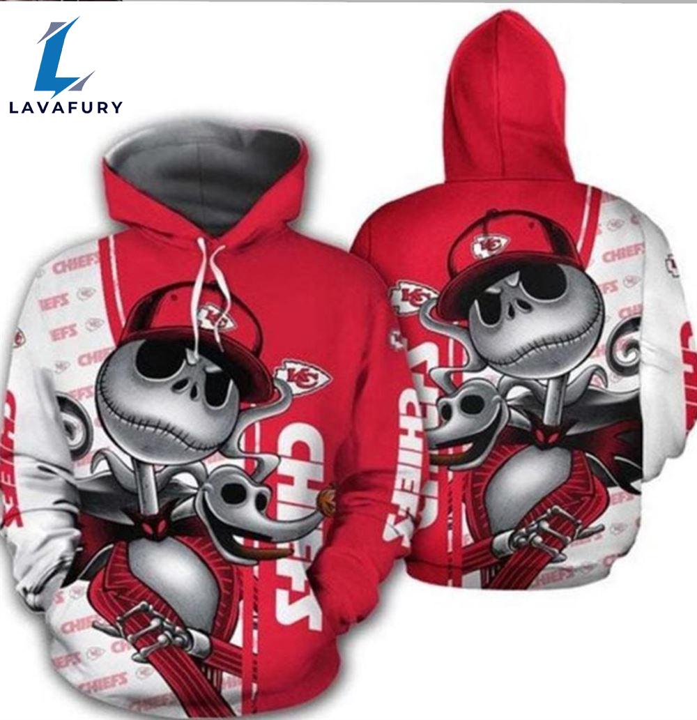Nfl Kansas City Chiefs Jack Skellington - Jack Skellington Hoodie