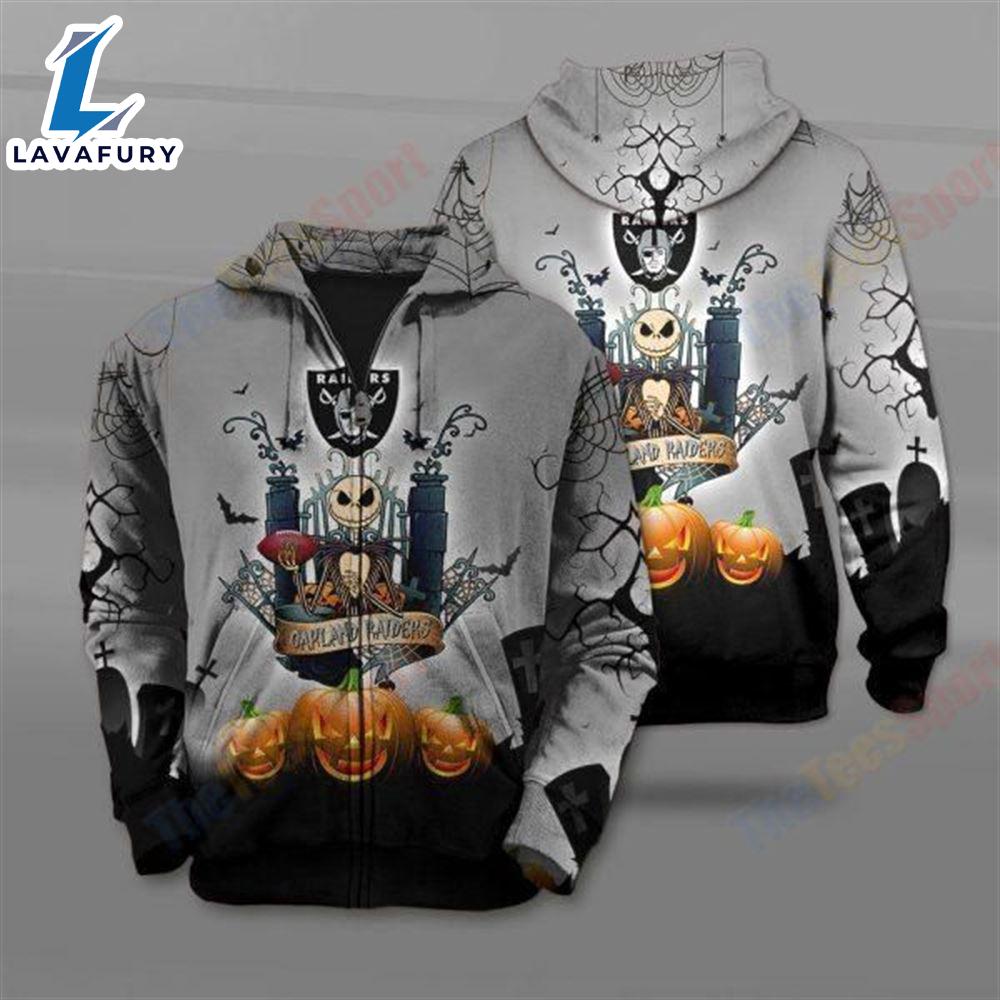 Nfl Oakland Raiders The Nightmare Before Christmas Jack Skellington - Jack Skellington Hoodie