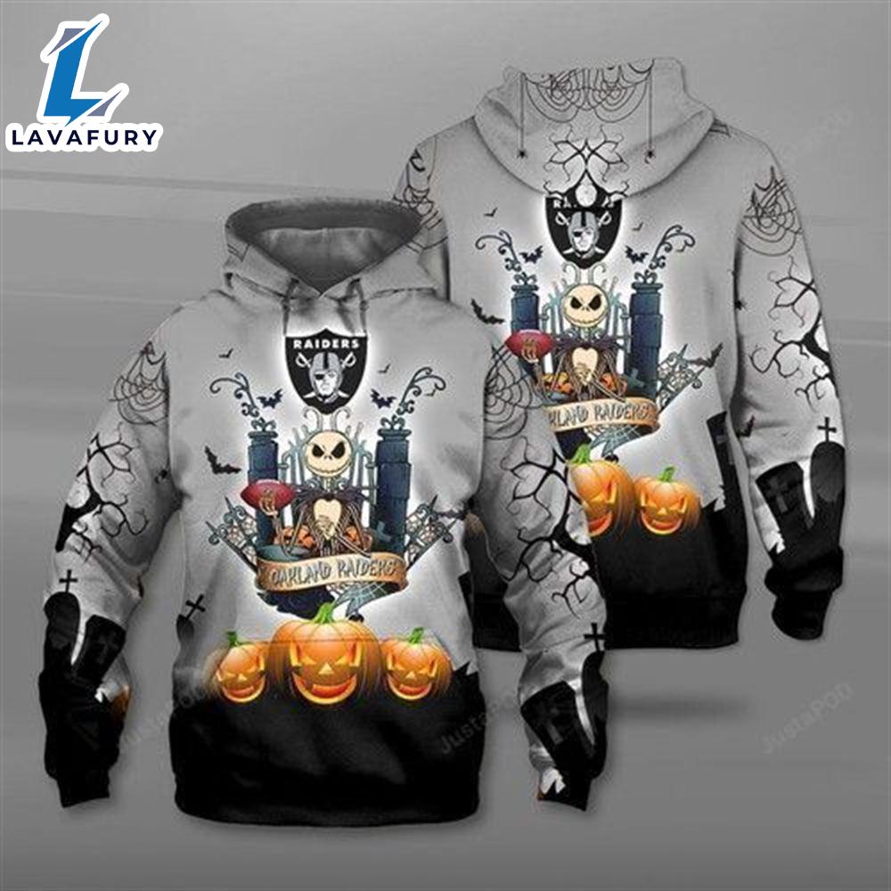 Nfl Oalkand Raiders Jack Skellington The Nightmare Before Christmas - Jack Skellington Hoodie
