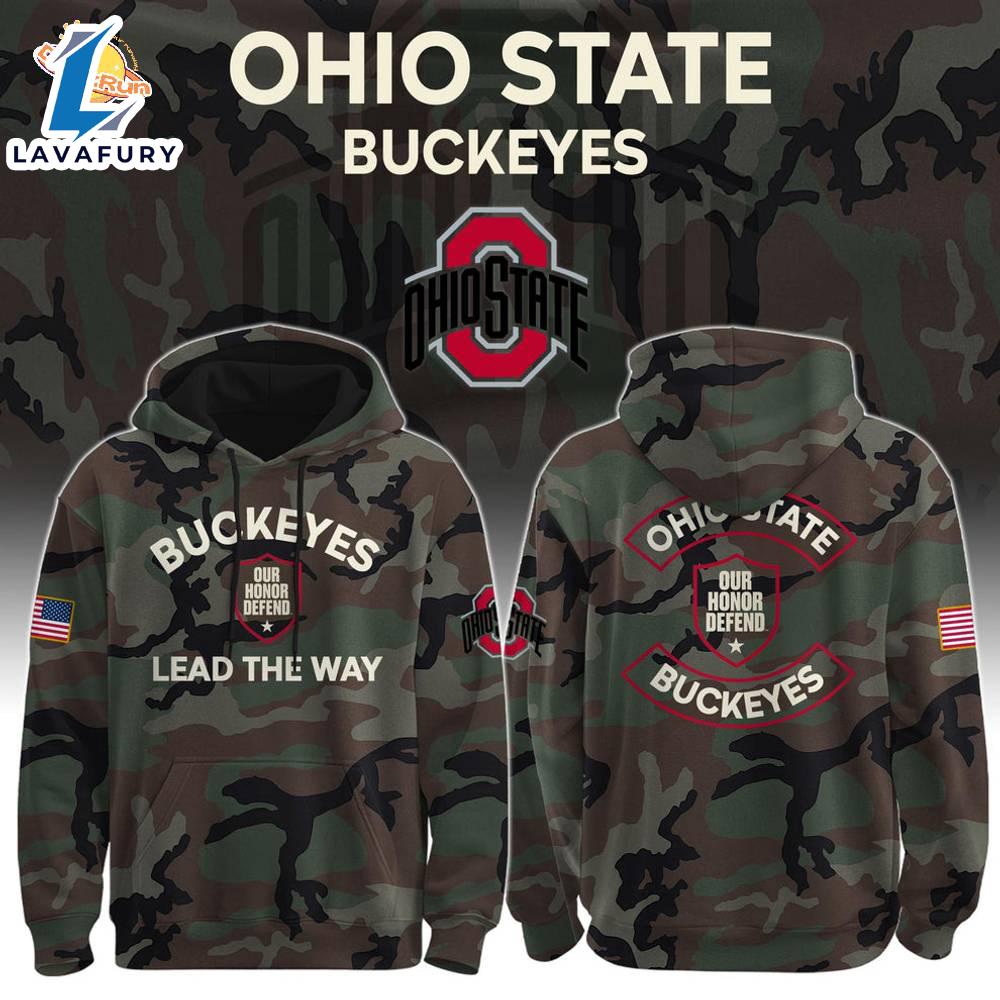 Ohio State Buckeyes “Lead The Way” Camo Hoodie Veteran Day