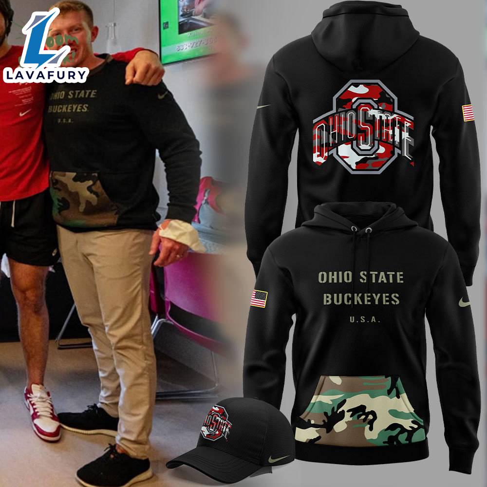 Ohio State Football Camo Hoodie Veteran Day
