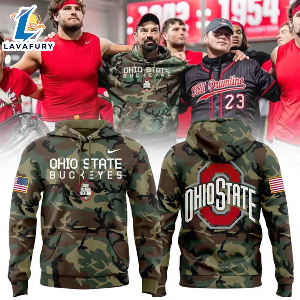 Ohio State Football Military Appreciation Camo Hoodie Veteran Day