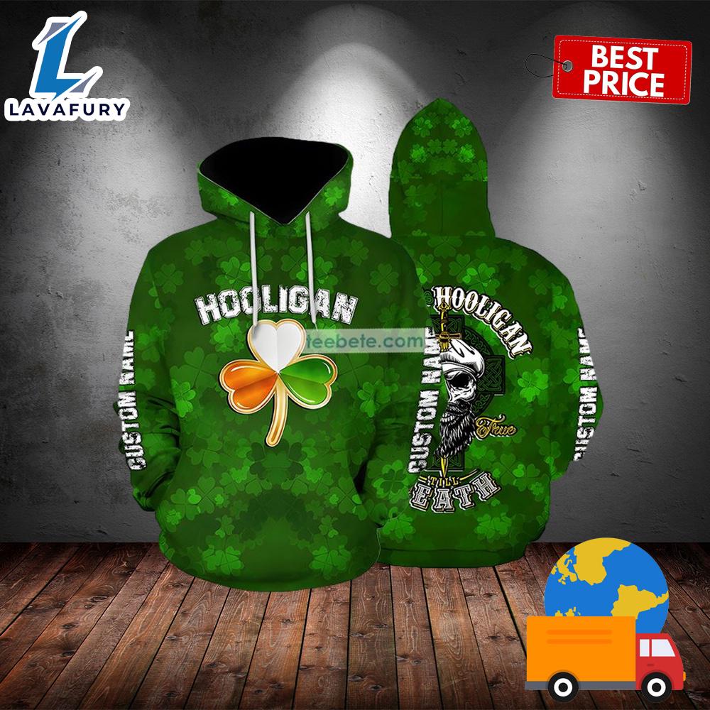 Personalized Hooligan St Patricks Day Green 3D Hoodie For 2025