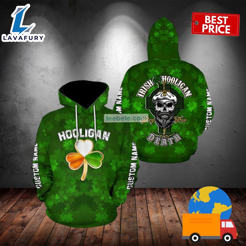 Personalized Hooligan St Patricks Day Green 3D Hoodie For 2025
