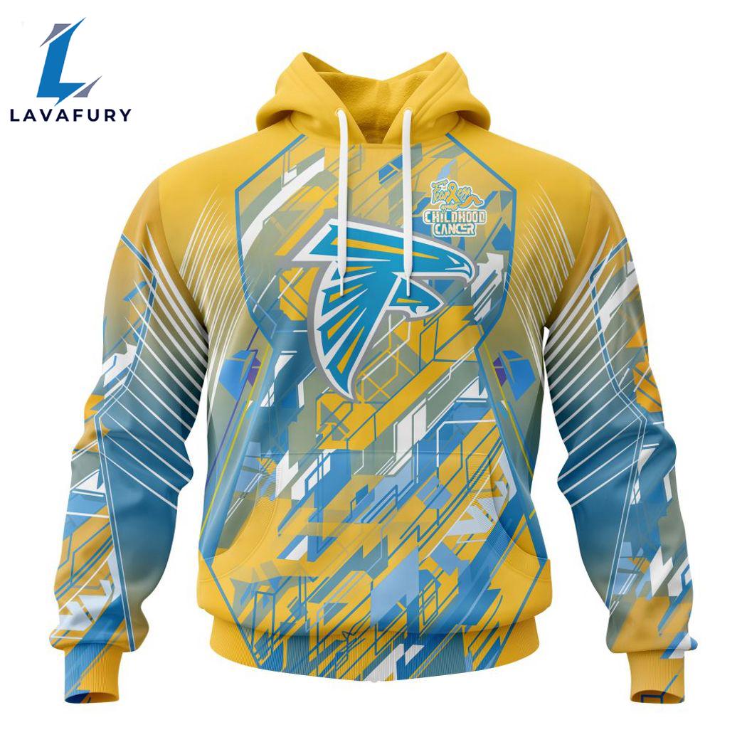 Personalized NFL Atlanta Falcons Fearless Against Childhood Cancers Hoodie Gift Sport