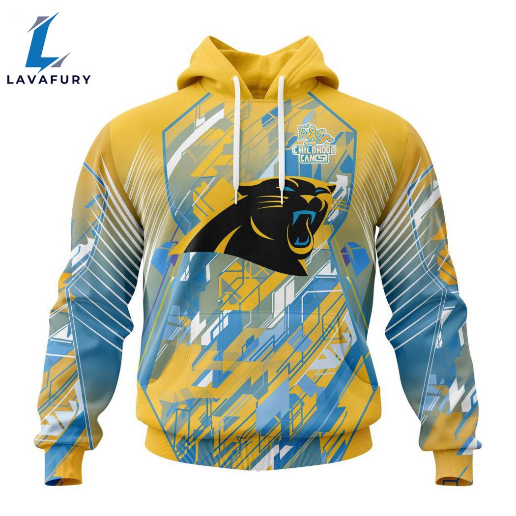 Personalized NFL Carolina Panthers Fearless Against Childhood Cancers Hoodie Gift Sport