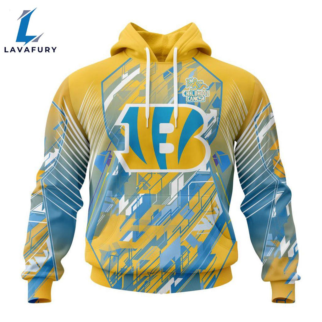Personalized NFL Cincinnati Bengals Fearless Against Childhood Cancers Hoodie Gift Sport