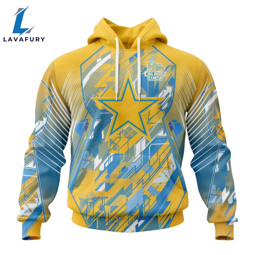 Personalized NFL Dallas Cowboysls Fearless Against Childhood Cancers Hoodie Gift Sport