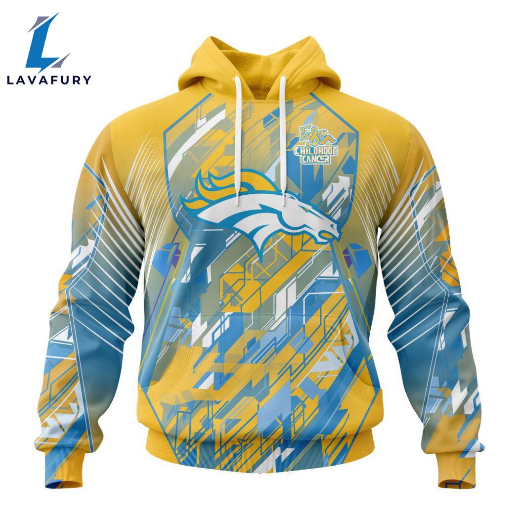 Personalized NFL Denver Broncos Fearless Against Childhood Cancers Hoodie Gift Sport