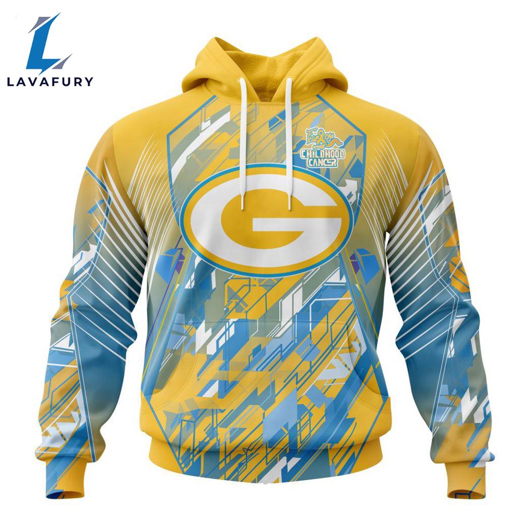 Personalized NFL Green Bay Packers Fearless Against Childhood Cancers Hoodie Gift Sport