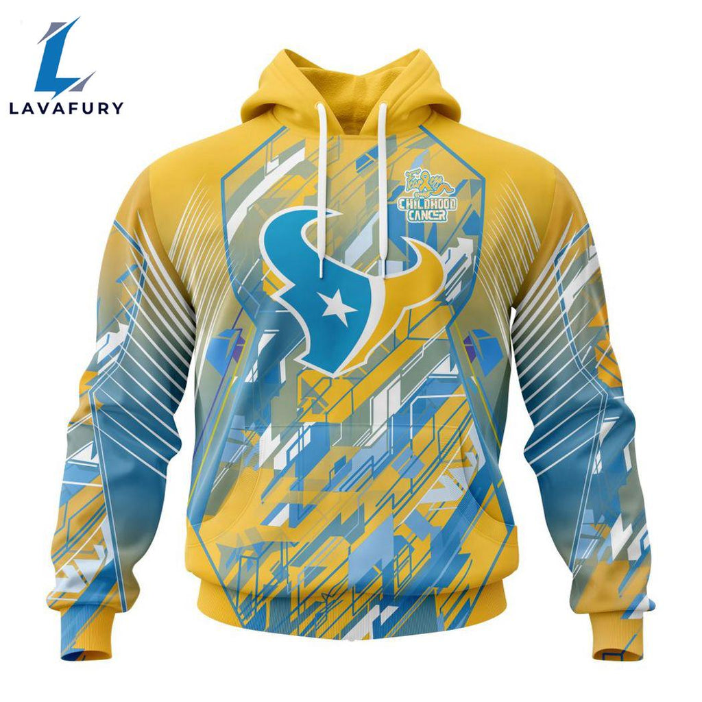 Personalized NFL Houston Texans Fearless Against Childhood Cancers Hoodie Gift Sport