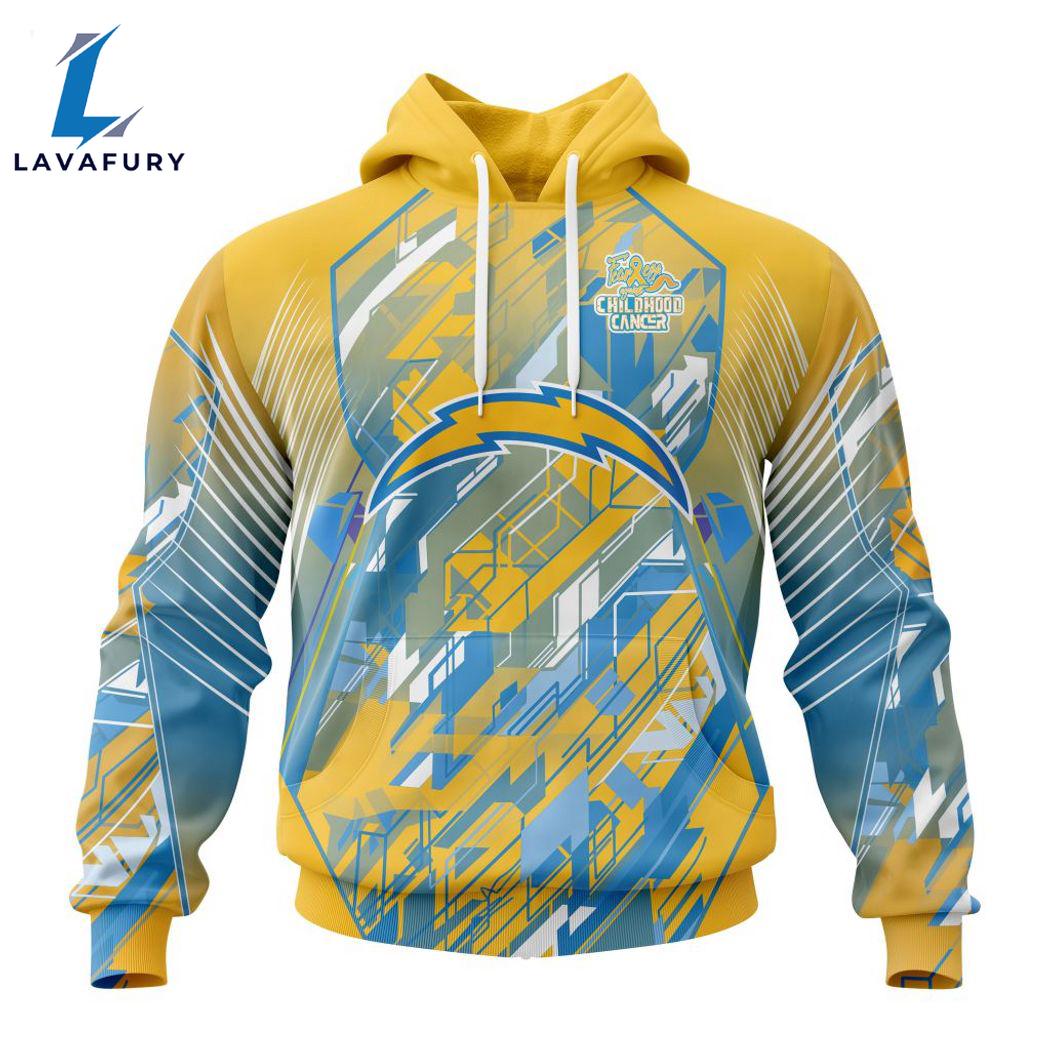 Personalized NFL Los Angeles Chargers Fearless Against Childhood Cancers Hoodie Gift Sport