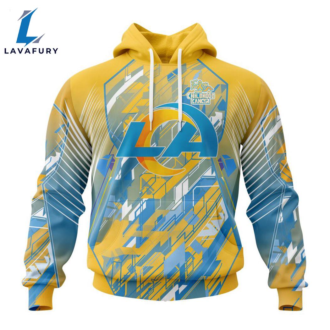 Personalized NFL Los Angeles Rams Fearless Against Childhood Cancers Hoodie Gift Sport