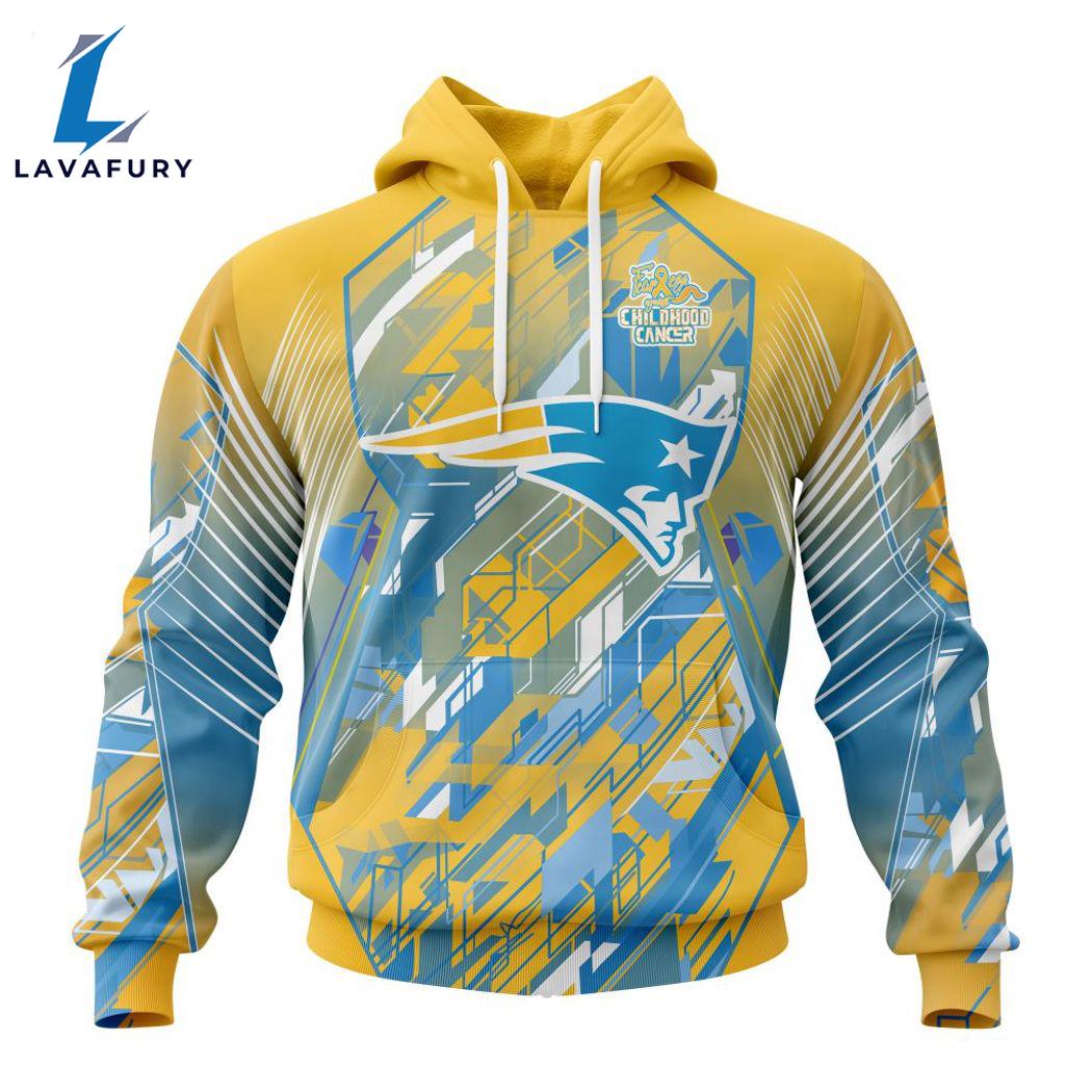 Personalized NFL New England Patriots Fearless Against Childhood Cancers Hoodie Gift Sport