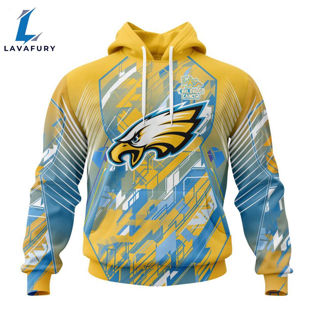 Personalized NFL Philadelphia Eagles Fearless Against Childhood Cancers Hoodie Gift Sport