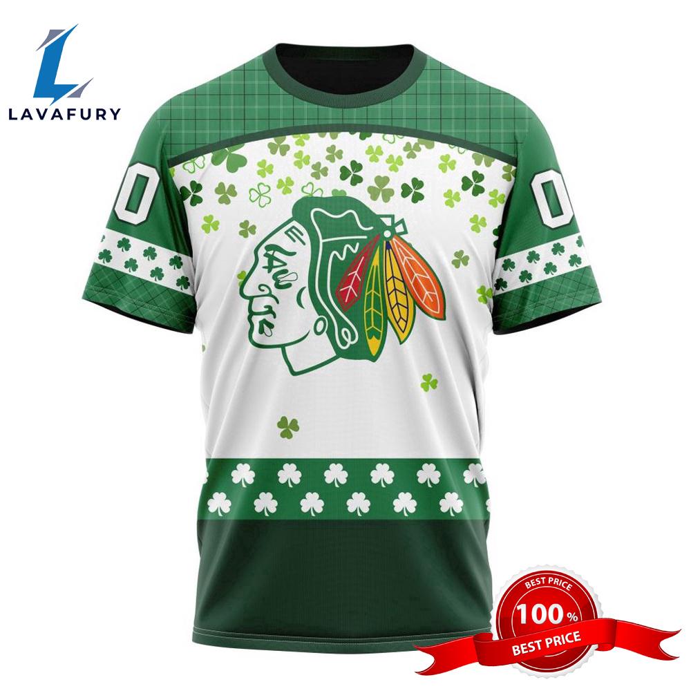 Personalized NHL Chicago Blackhawks Special Design For St. Patrick Day All Over Print Shirts