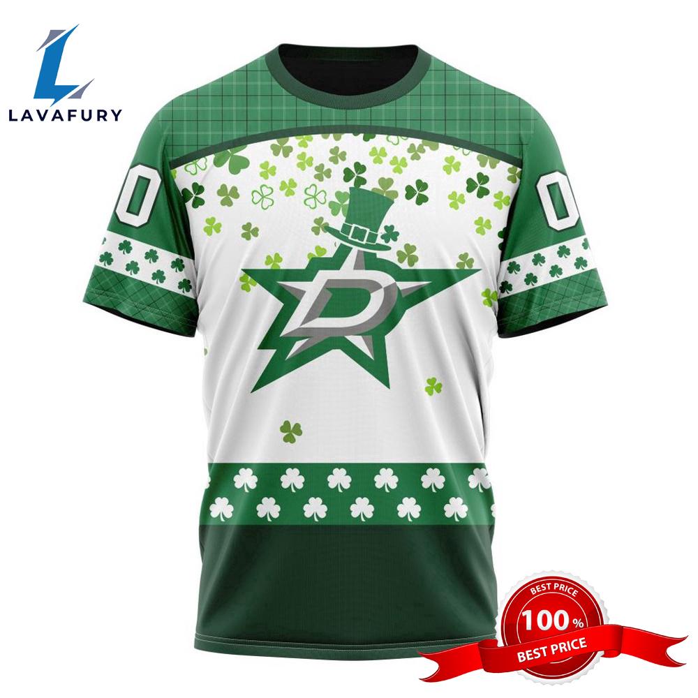 Personalized NHL Dallas Stars Special Design For St. Patrick Day All Over Print Shirts