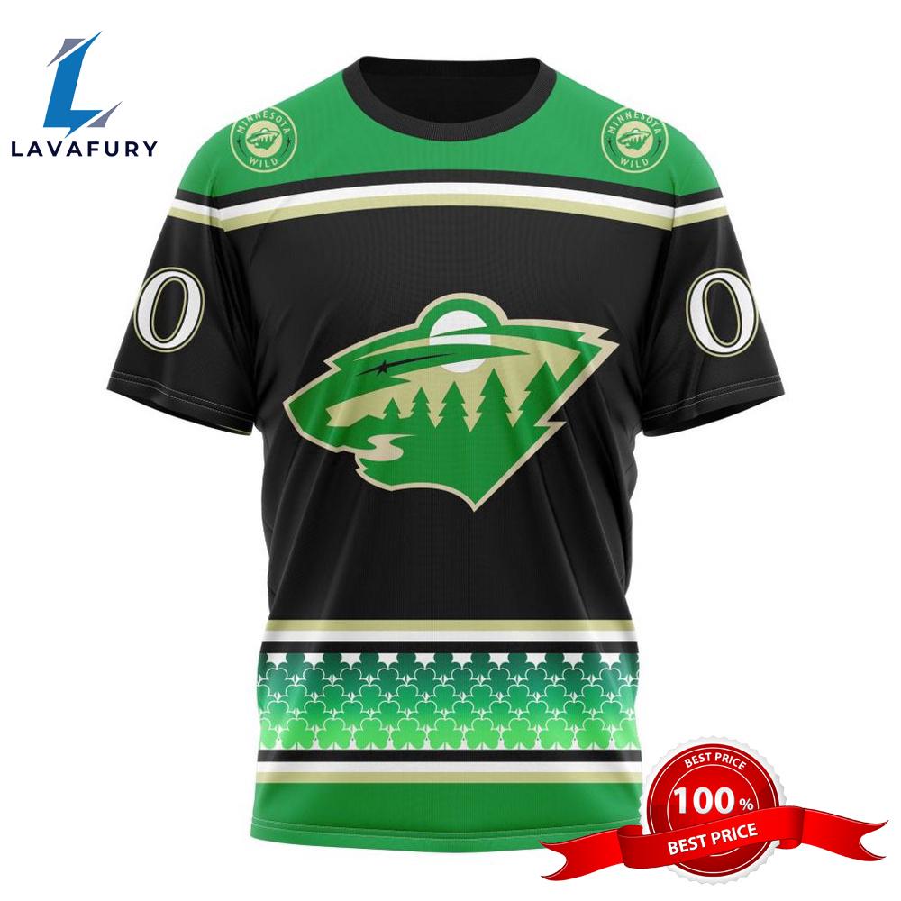 Personalized NHL Minnesota Wild Specialized Hockey Celebrate St Patrick's Day All Over Print Shirts