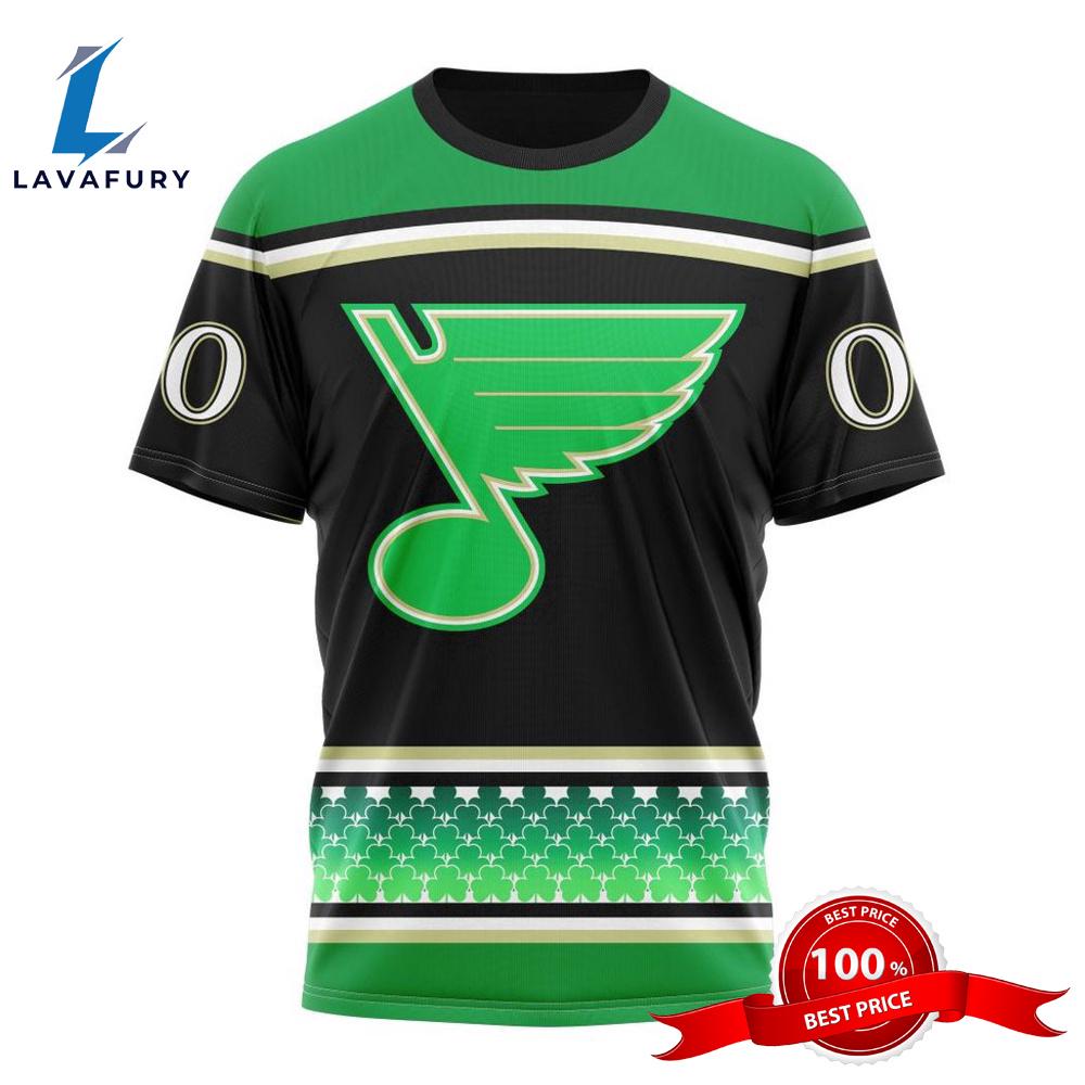 Personalized NHL St. Louis Blues Specialized Hockey Celebrate St Patrick's Day All Over Print Shirts