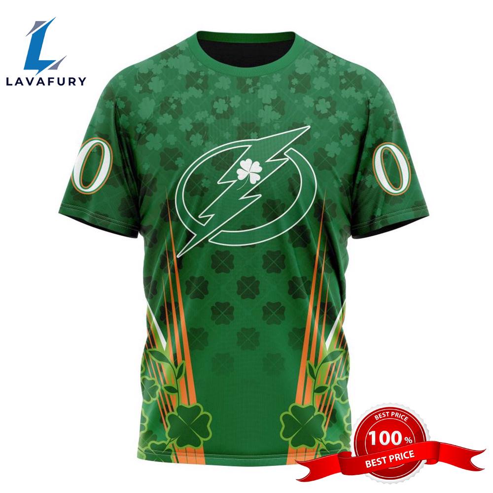 Personalized NHL Tampa Bay Lightning Full Green Design For St. Patrick's Day All Over Print Shirts