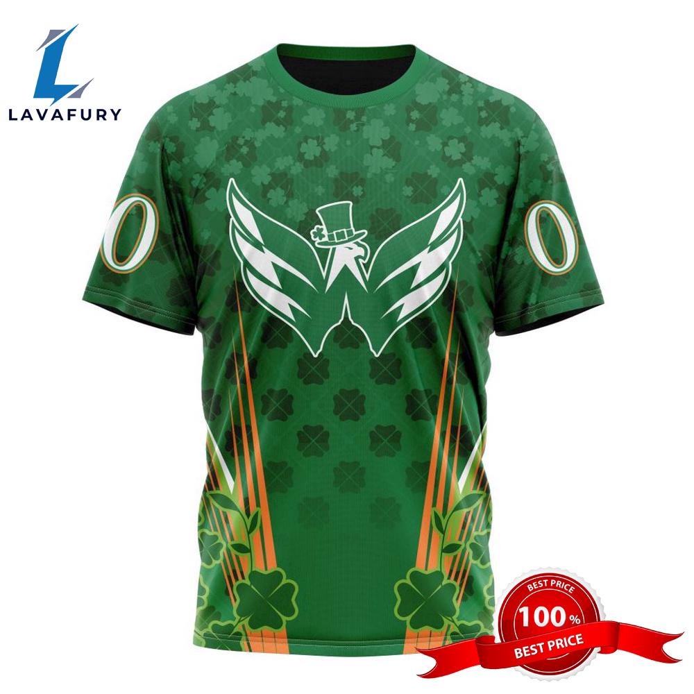 Personalized NHL Washington Capitals Full Green Design For St. Patrick's Day All Over Print Shirts