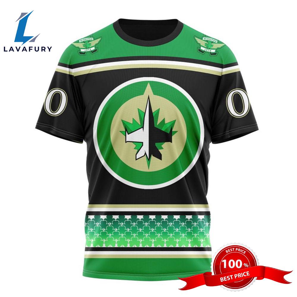 Personalized NHL Winnipeg Jets Specialized Hockey Celebrate St Patrick's Day All Over Print Shirts