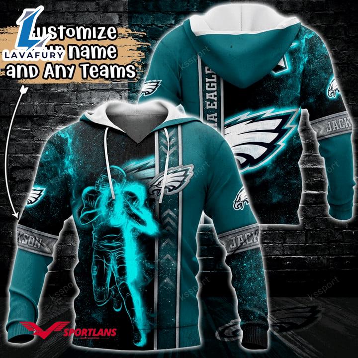 Philadelphia Eagles NFL Custom Name 3D Hoodie Teams Shirt For Fans Gift Sport